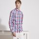 Lacoste chemise ch8929 E9N carreaux rouge et bleu
