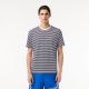 T-shirt à Rayures Lacoste TH9749 522 White Navy Blue