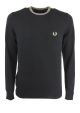 Fred Perry classic crew neck jumper K9601 157 black champagne