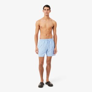 Short de Bain Lacoste MH1849 Chambray Bleu Chambray/Camel