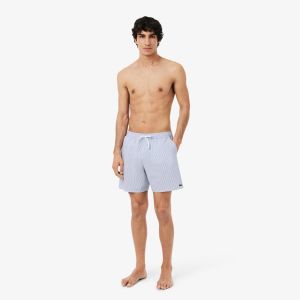 Short de Bain Lacoste MH9089 White Bleu Clair