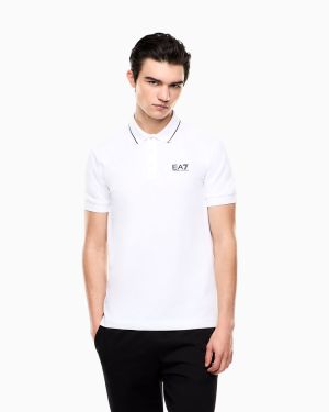 Polo EA7 Emporio Armani 8NPF16 PJVUZ 1100 Blanc