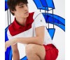 Polo Lacoste DH4121 JRF RED WHITE BLACK