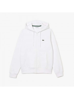 Sweatshirt à capuche zippé Lacoste SH9626 001 White