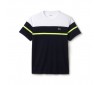 T-shirt Lacoste TH5767 JC5 marine blanc jaune fluo