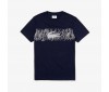 T-shirt Lacoste TH3496 525 Marine Blanc