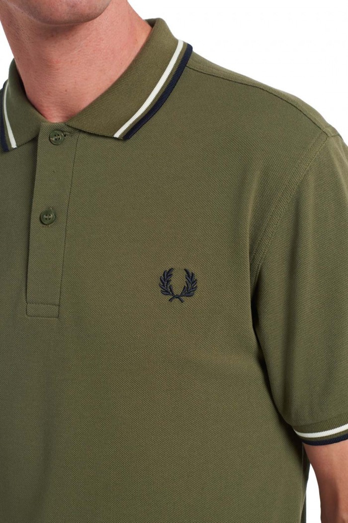 Polo Fred Perry Twin Tipped M3600 B57 Military Green