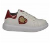 Love Moschino JA15474G0BJA410A sneaker gomma40 Vit. Bianco Vern Rosso
