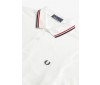 Polo Fred Perry Twin Tipped Wht Brt Red Nvy M3600 748
