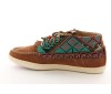 Chaussure Dolfie Landom Hi 4 brune avec motif aztéque.