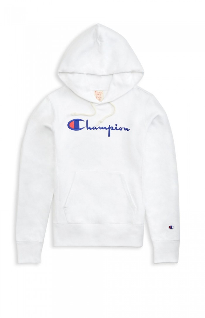 Champion Sweatshirt Europe Hooded WMNS big Logo 111555 WW001 WHT