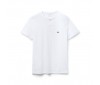 T-shirt col rond à boutons Lacoste TH3948 001 blanc.