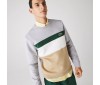 Sweatshirt Lacoste SH2175 9A8 Beige Blanc Vert Gris Chine