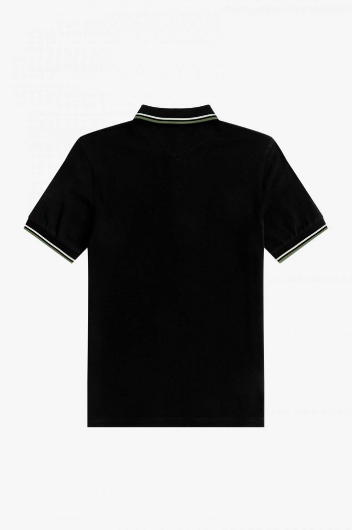 Polo Fred Perry Twin Tipped M3600 P27 Blk Ecru Pistache