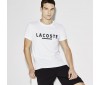 T-shirt Lacoste col rond TH5761 07m blanc et noir.