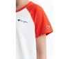 Champion Europe t-shirt white red small logo 110479 S18 ww006 Premium Collection