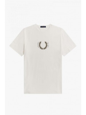 Fred Perry T-shirt M2665 303 Laurel Wreath Snow White
