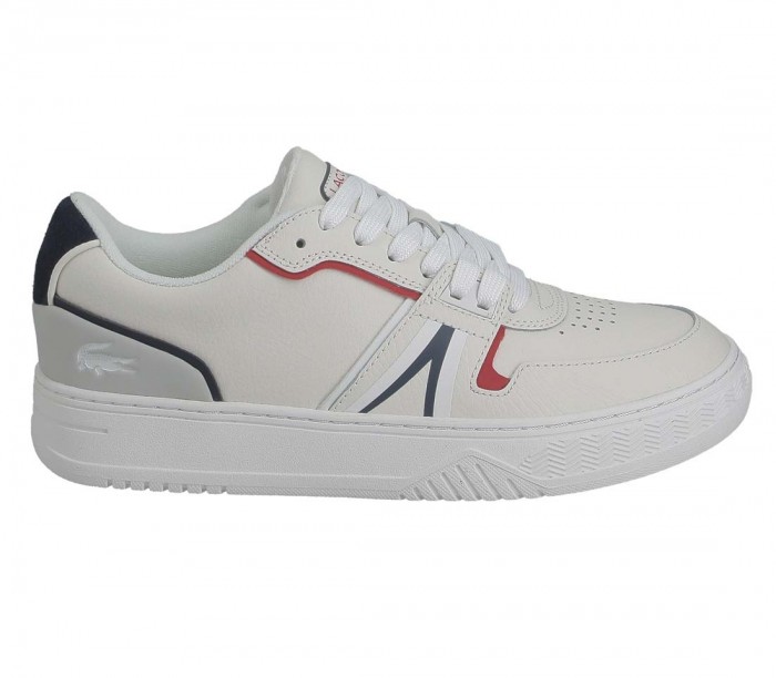 Basket Lacoste L001 0321 1 SMA Wht Nvy Red leather 7 42SMA0092407