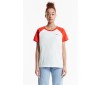 Champion Europe t-shirt white red small logo 110479 S18 ww006 Premium Collection