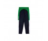 Pantalon De Survêtement Lacoste XJ5826 0j8 en taffetas marine, vert et blanc.