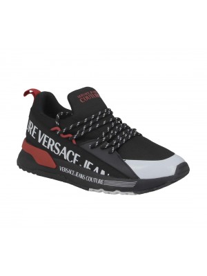 Versace Jeans Couture Linea Fondo Dynamic Dis.SA3 73YA3SA3 ZS446 M09 Knitted Coated Gummy Elastic Black Red