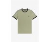 Fred Perry Taped Ringer T-Shirt Steel Seagrass M6347 M37