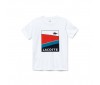 T-shirt Lacoste junior tj2869 vt1 white white etna red oceanie navy blue