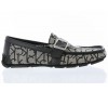 chaussure calvin klein sully ck logo jacquard suede granite black  o10061 grb