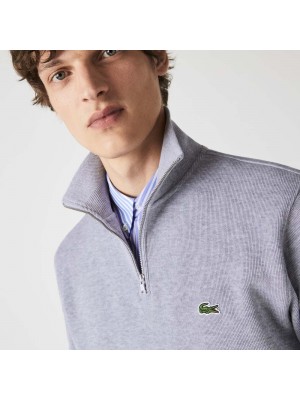 Sweatshirt 1/2 zip Lacoste SH1927 CCA gris chiné