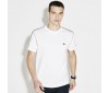 T-shirt Lacoste TH7527 JTU blanc et marine.