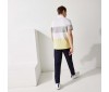 Polo Lacoste DH9582 3YG White Silver Chine Yellow