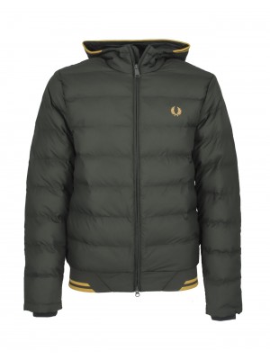 Blouson isolant à capuche Fred Perry J9535 408 hunting green  