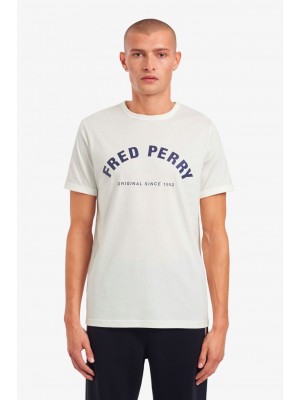 T-shirt Fred Perry à griffe blanc M1654 129