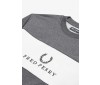 Fred Perry Panel Piped Sweatshirt Charcoal Marl M4553 948