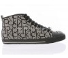 chaussure calvin klein moda suede ck logo jacquard gri 