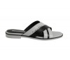 Sandales Calvin Klein Jeans Brazil patent rubber spread white black  RE9467 WBA