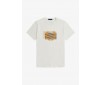 Fred Perry T-shirt M3627 129 Glitched graphic Snow White.