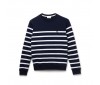 Sweatshirt Lacoste sh6322 525 bleu marine et blanc.