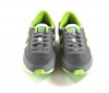 Chaussure New Balance U 410 D en microfibre gris et vert.