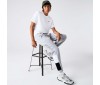 Pantalon de Survêtement Lacoste XH7064 P0F gris chiné blanc