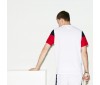 T-shirt Lacoste TH3421 A10 Blanc Marine Rouge