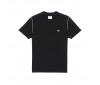 T-shirt Lacoste TH7527 FT9 noir et blanc.